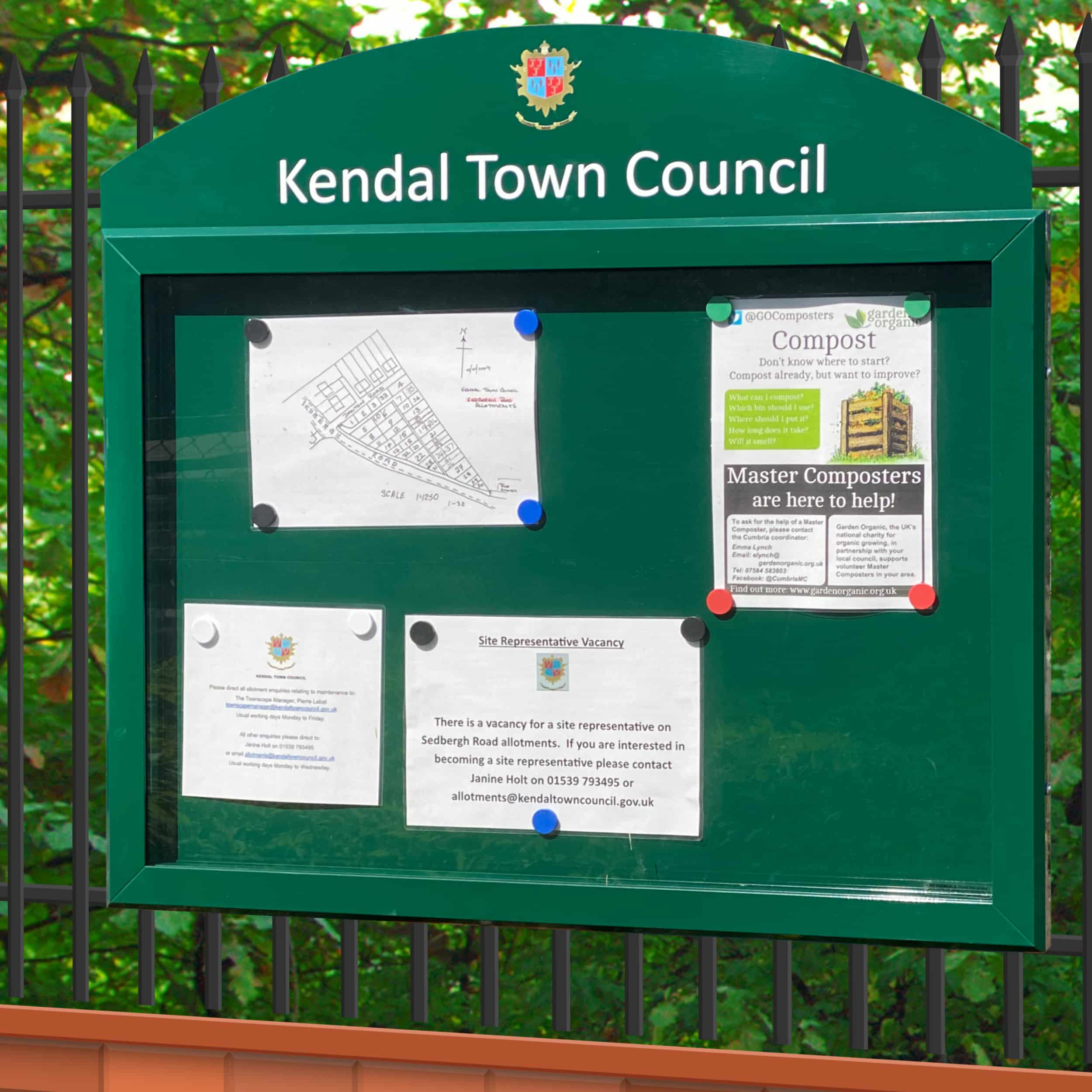 Rail, Fence And Railing Outdoor External Notice Boards